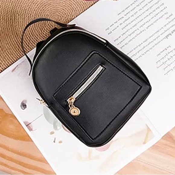 Mini Women Backpack 🎒 black purs e waterproof backpack bag - Picture 3 of 6